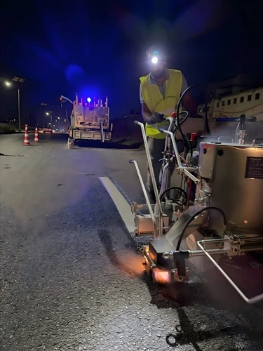 Thermoplastic Road Marking Project in Syria